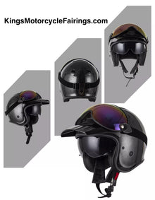 Carbon Fiber Honey Comb RHKC Open Face Motorcycle Helmet at KingsMotorcycleFairings.com