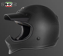 Carbon Fiber & Flat Black RHKC Motorcycle Helmet at KingsMotorcycleFairings.com
