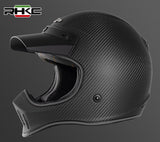 Carbon Fiber & Flat Black RHKC Motorcycle Helmet at KingsMotorcycleFairings.com
