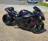 Customer Fairing Install - Suzuki Hayabusa Fairing Set (1999-2007) Black, Pink at KingsMotorcycleFairings.com