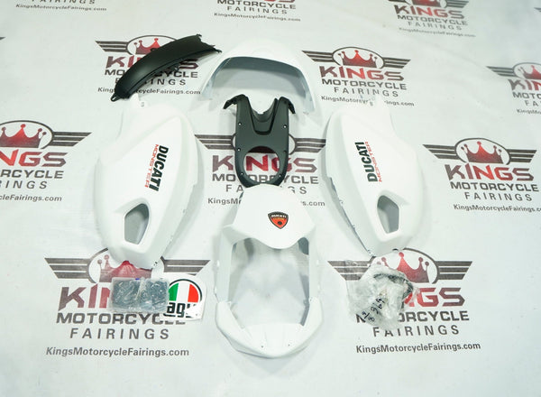 DUCATI MONSTER 696/796/1100 Fairings (2009-2016) Matte White, Black, Red at KingsMotorcycleFairings.com