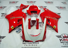 DUCATI 748 (1994-2003) RED, WHITE, GOLD PINSTRIPE FAIRINGS at KingsMotorcycleFairings.com 