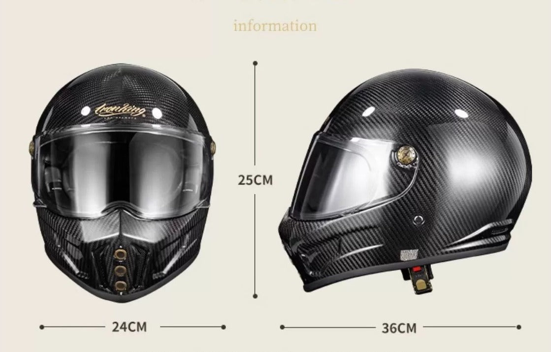blue biohazard full face motorcycle helmet Carbon Fiber Motorcycle Helmet with Blue Visor