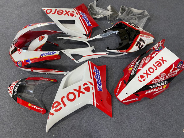 Ducati 1098 Fairings (2007-2012) Red, White Xerox Valsir by KingsMotorcycleFairings.com
