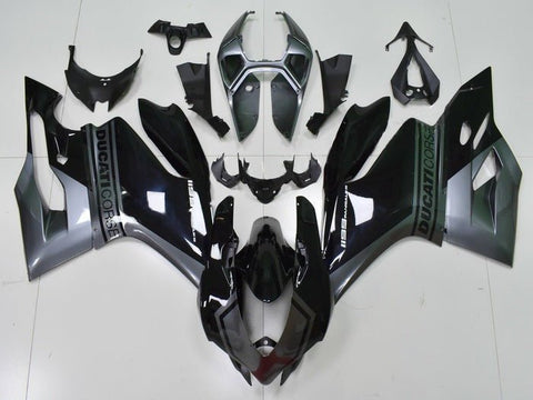 Ducati 1199 Fairings (2011-2014) Black, Dark Gray at KingsMotorcycleFairings.com