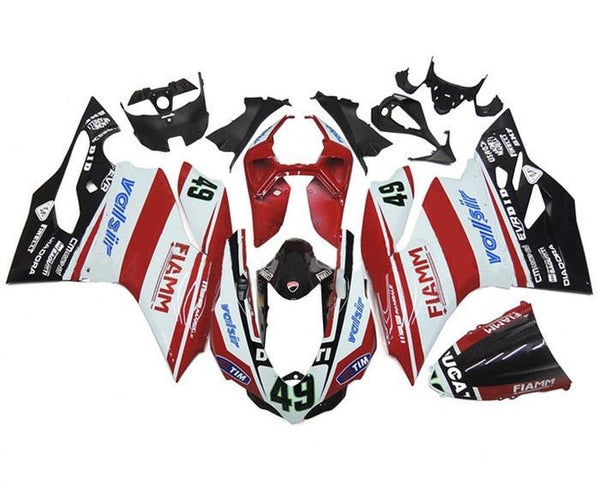 Ducati 1199 Fairings (2011-2014) Red, Black, White, Valsir at KingsMotorcycleFairings.com