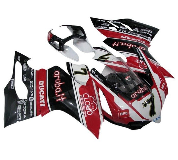 Ducati 1199 Fairings (2011-2014) Red, White, Black, Aruba #7 at KingsMotorcycleFairings.com