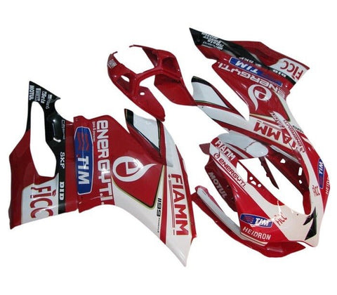 Ducati 1199 Fairings (2011-2014) Red, White, Fiamm at KingsMotorcycleFairings.com