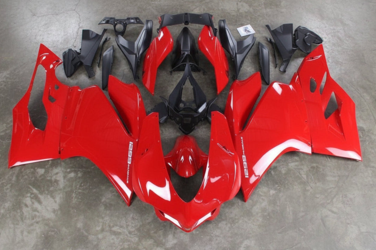 Ducati 1299 Panigale Fairings (2015-2020) All Red at KingsMotorcycleFairings.com