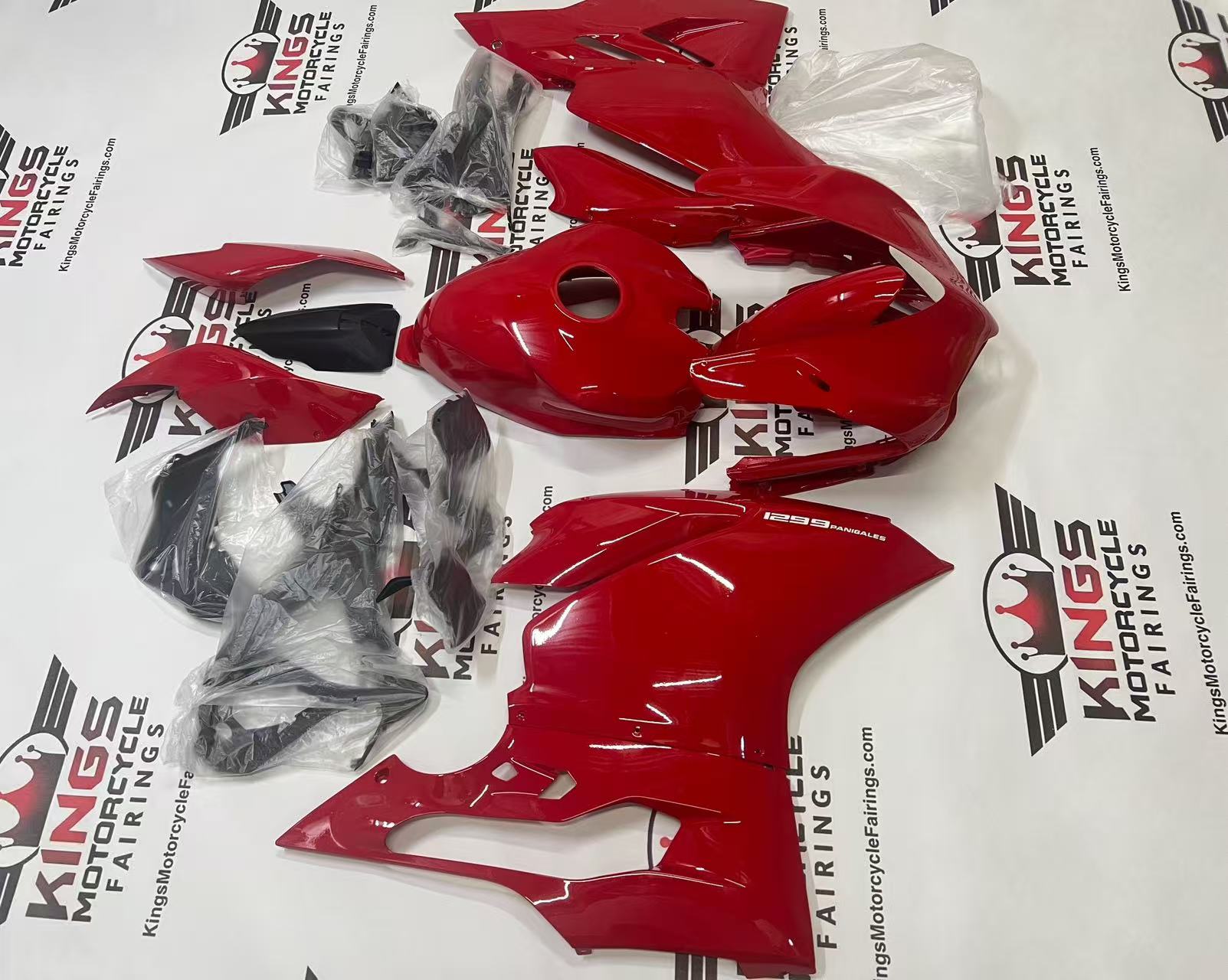 Ducati 1299 Panigale Fairing Set (2015-2020) Red at KingsMotorcycleFairings.com