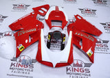 Ducati 748 Fairing Kit (1994-2003) Red, White, Faux Carbon Fiber at KingsMotorcycleFairings.com