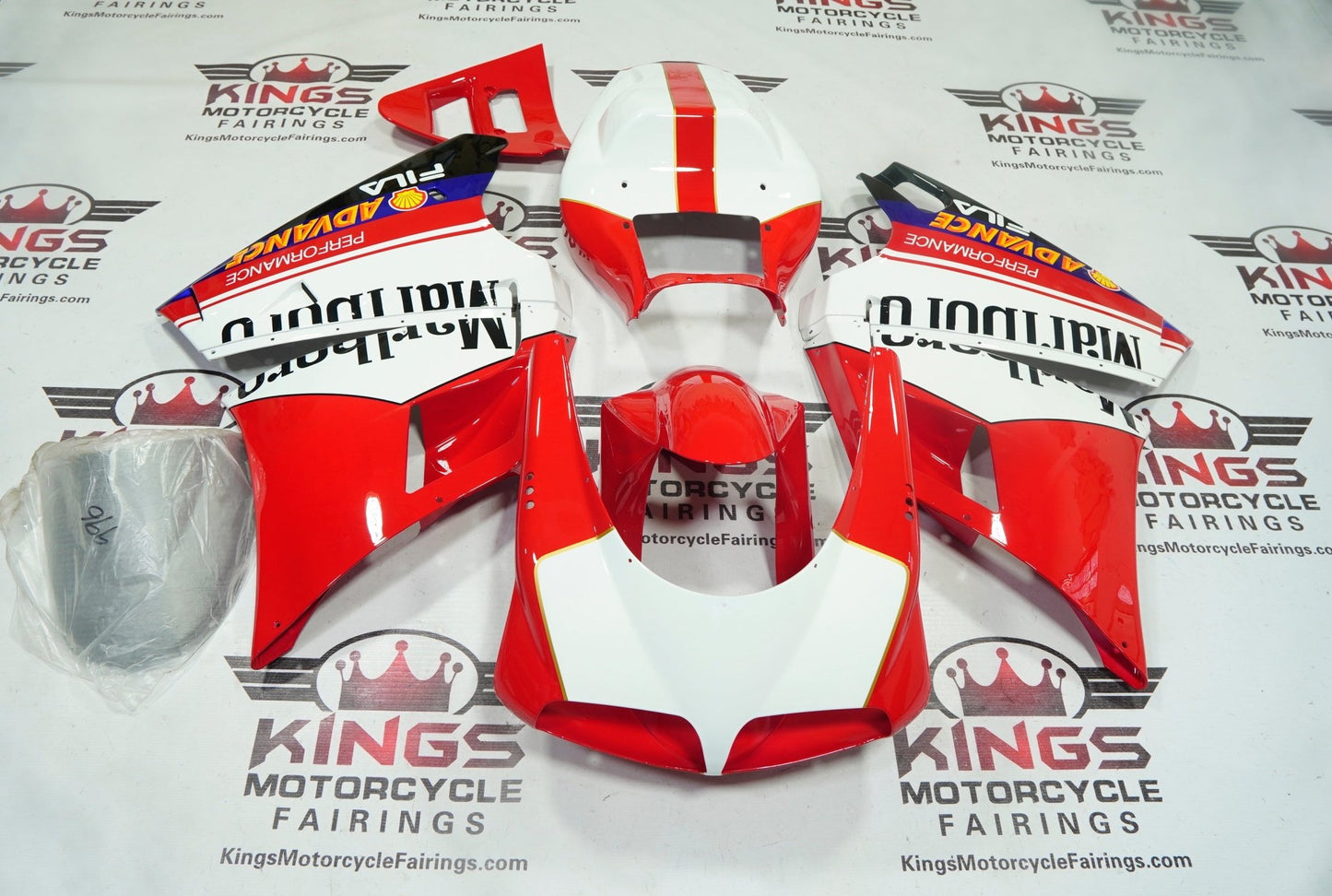 Ducati 748 Fairings (1994-1999) Red, White, Blue Marlboro by KingsMotorcycleFairings.com