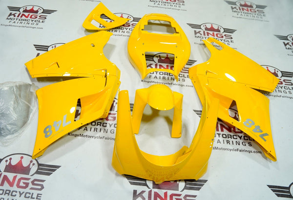 Ducati 748 Fairings (1994-2003) Gloss Yellow, Silver at KingsMotorcycleFairings.com