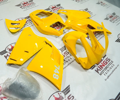 Ducati 748 Fairings (1994-2003) Gloss Yellow, Silver by KingsMotorcycleFairings.com