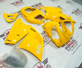 Ducati 748 Fairings (1994-2003) Gloss Yellow, Silver by KingsMotorcycleFairings.com