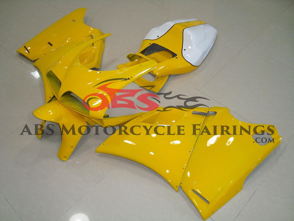 Ducati 748 Fairings (1994-2003) Gloss Yellow, White at KingsMotorcycleFairings.com