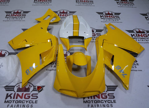 Ducati 748 Fairings (1994-2003) Yellow, White, Silver from KingsMotorcycleFairings.com