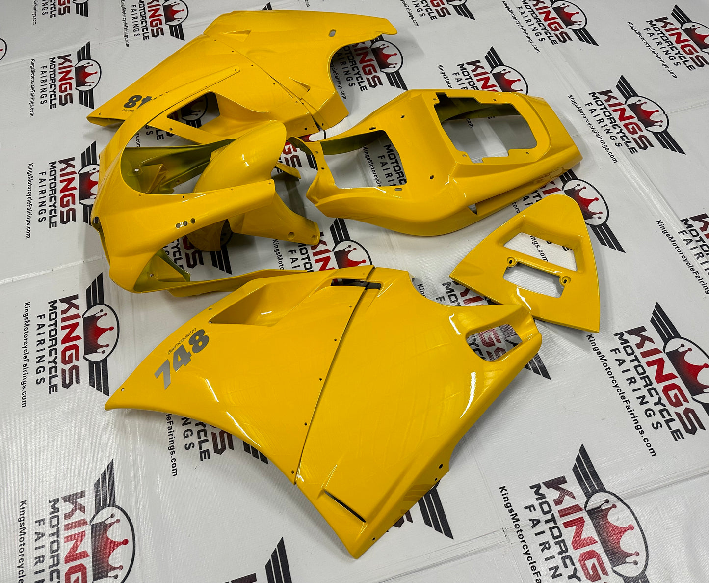 Ducati 748 (1994-2003) Dark Yellow & Silver Fairings at KingsMotorcycleFairings.com