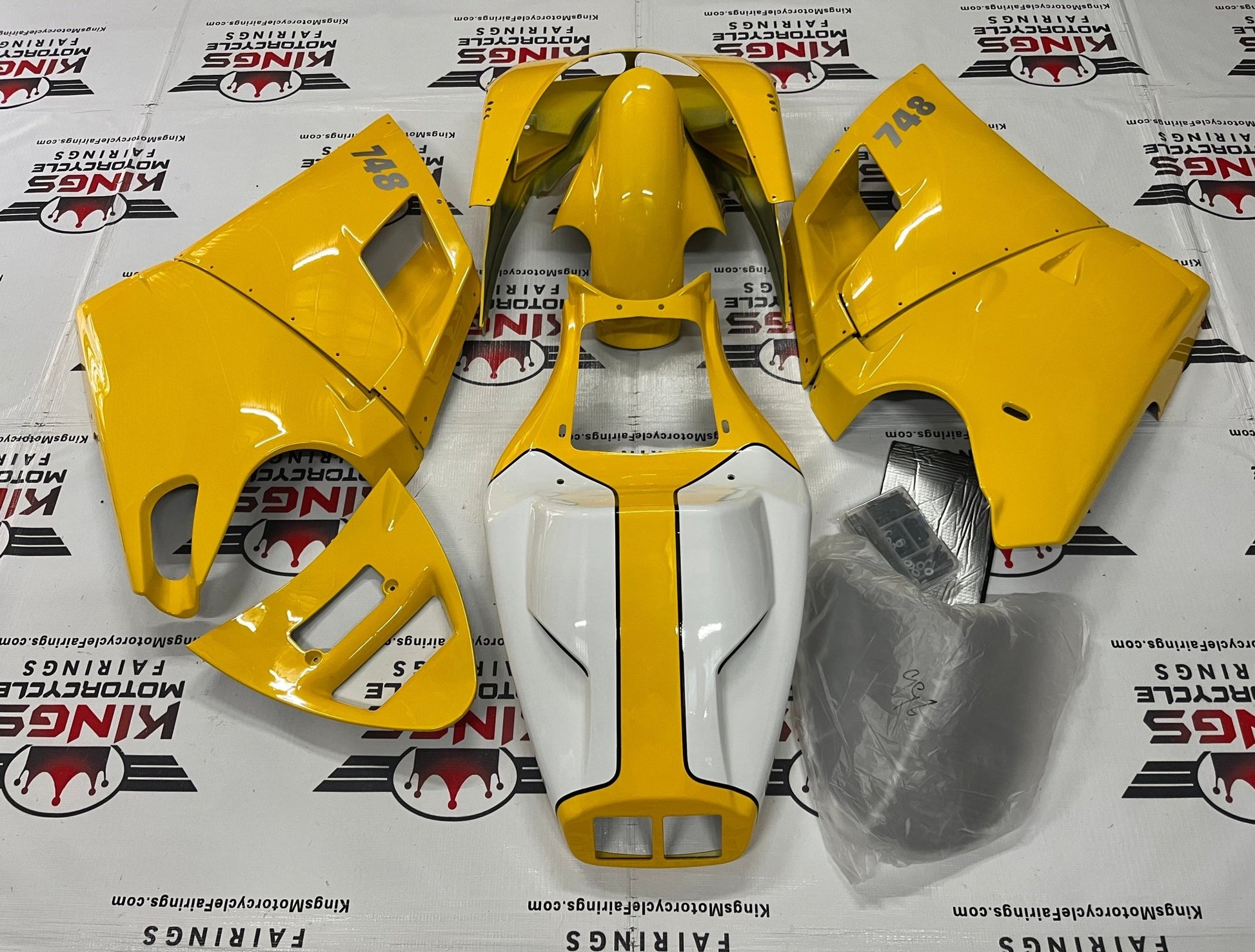 Ducati 748 (1994-2003) Dark Yellow & White Fairings at KingsMotorcycleFairings.com