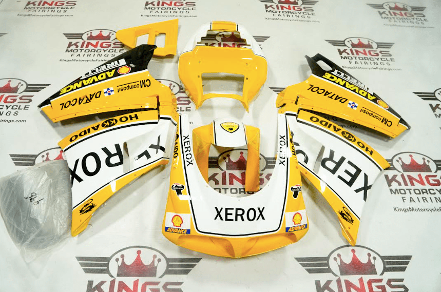 Ducati 748 (1994-2003) Yellow, White, Black Xerox Fairings at KingsMotorcycleFairings.com