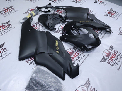 Ducati 749 Fairings (2005-2006) Matte Black, Matte Gold from KingsMotorcycleFairings.com