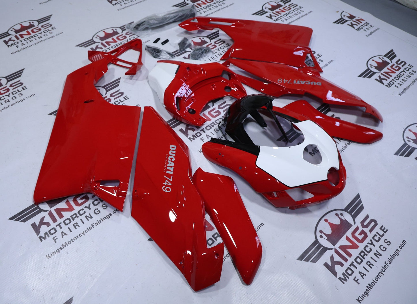 Ducati 749 Fairings (2005-2006) Red, White, Black, Gray at KingsMotorcycleFairings.com