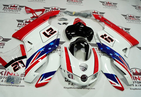 Ducati 749 Fairings (2005-2006) White, Red, White, Blue, Black #21 at KingsMotorcycleFairings.com