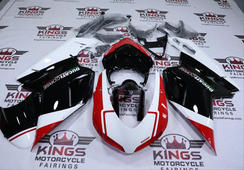 Ducati 848 Fairing Kit (2007-2014) Black, Red, White Corse at KingsMotorcycleFairings.com