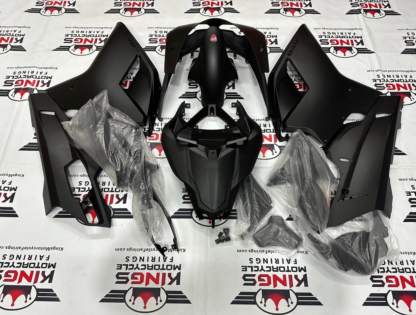 Ducati 848 Fairing Set (2007-2014) All Matte Black from KingsMotorcycleFairings.com