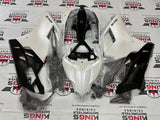 Ducati 848 Fairing set (2007-2014) Pearl White, Black at KingsMotorcycleFairings.com