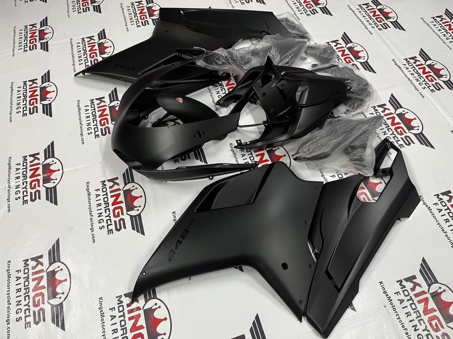 Shop Ducati 848 Fairings (2007-2014) Matte Black, Black from KingsMotorcycleFairings.com