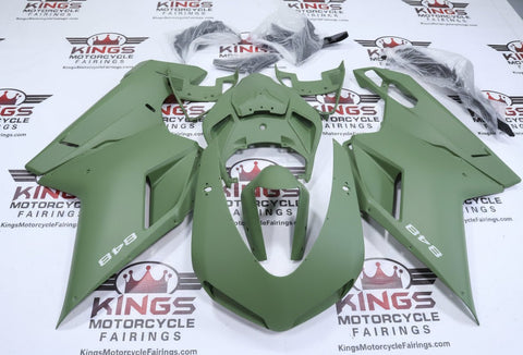 Ducati 848 Fairings (2007-2014) Matte Green from KingsMotorcycleFairings.com
