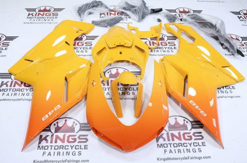 Ducati 848 Fairings (2007-2014) Orange, Yellow Fade at KingsMotorcycleFairings.com