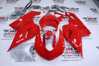 Ducati 848 Fairings (2007-2014) Red Gloss, White at KingsMotorcycleFairings.com