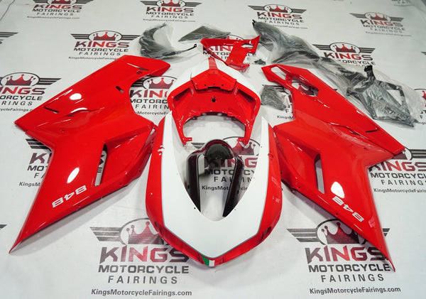 Ducati 848 Fairings (2007-2014) Red, White at KingsMotorcycleFairings.com