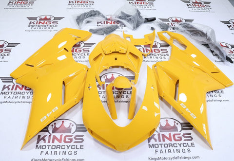 Ducati 848 Fairings (2007-2014) Yellow from KingsMotorcycleFairings.com