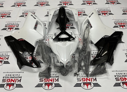 Ducati 848 (2007-2014) Pearl White & Black Fairings at KingsMotorcycleFairings.com 