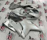 Ducati 848 (2007-2014) Pearl White, Red Fairings at KingsMotorcycleFairings.com