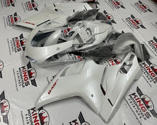 Ducati 848 (2007-2014) Pearl White, Red Fairings at KingsMotorcycleFairings.com
