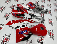 Ducati 899 Fairing Kit (2011-2014) Red, White Stripe, Tim at KingsMotorcycleFairings.com