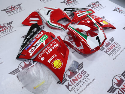 Ducati 916 Fairings (1994-1999) Red, White Shell #1 at KingsMotorcycleFairings.com