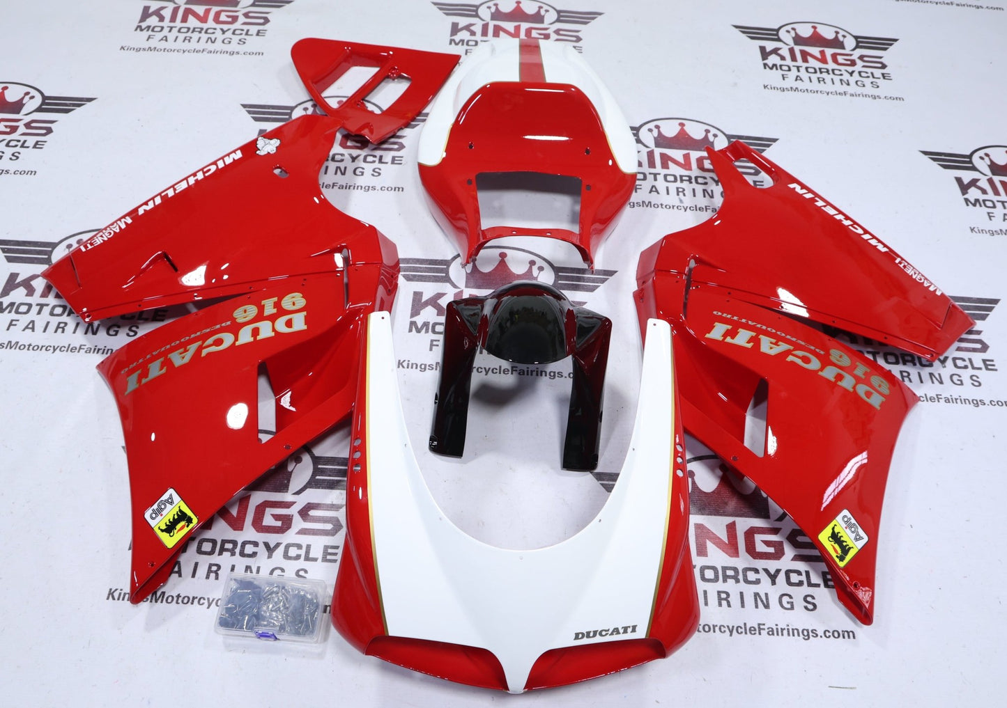 Ducati 916 Fairings (1994-1999) Red, White, Agip at KingsMotorcycleFairings.com
