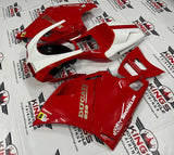 Ducati 916 (1994-1999) Red, White, Black & Gold Pinstripe Fairings at KingsMotorcycleFairings.com