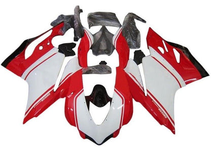 Ducati 959 Panigale Fairings (2015-2020) Red, White Stripe at KingsMotorcycleFairings.com