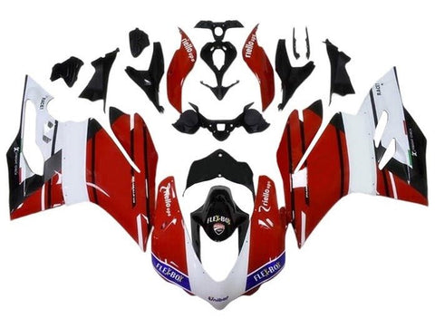 Ducati 959 Fairings (2015-2020) Red, White, Blue, Black Stripe at KingsMotorcycleFairings.com