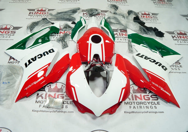 Ducati 959 Panigale Fairing Kit (2015-2020) Red, White, Green at KingsMotorcycleFairings.com