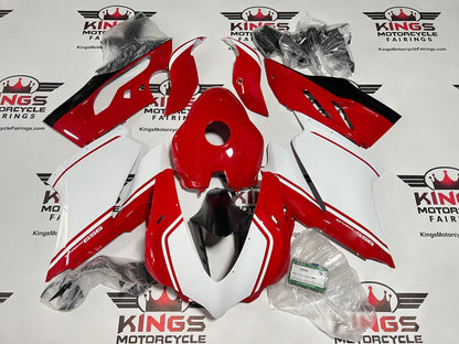Ducati 959 Panigale Fairings (2017) Red, White Stripe at KingsMotorcycleFairings.com