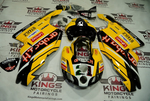 Ducati 999 Fairing Kit (2003-2004) Yellow, Black, Red, White SBK at KingsMotorcycleFairings.com