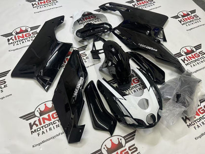 Ducati 999 Fairings (2003-2004) Black Gloss, White from KingsMotorcycleFairings.com