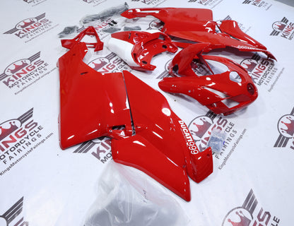 Ducati 999 Fairings (2003-2004) Gloss Red, White at KingsMotorcycleFairings.com